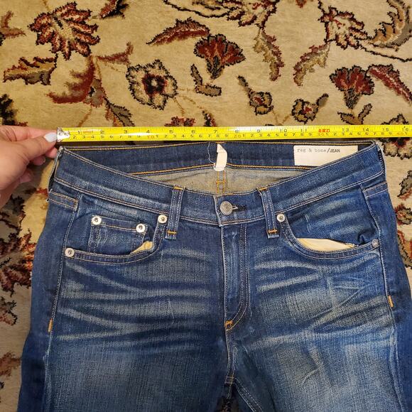 Rag & Bone Skinny Jeans Dark Wash Kingsland Style W1502K520 Women's Size 28 - Picture 13 of 16